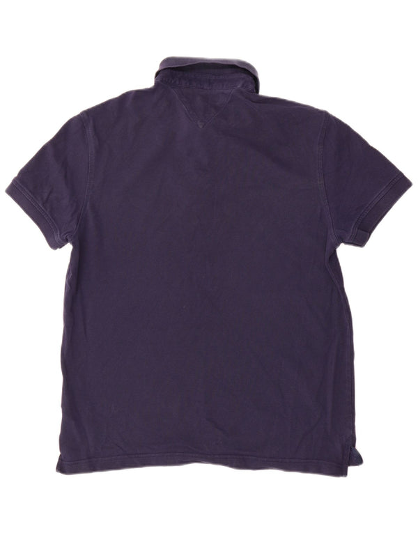 Tommy Hilfiger Polo de ajuste regular para hombre pequeño de algodón azul marino