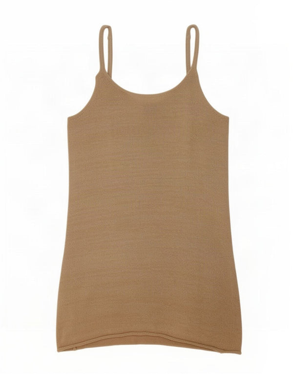 Zara Mujer Vestido Slip UK 10 Small Beige Nylon