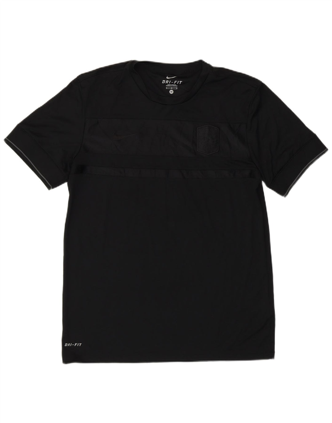 Camiseta Nike Dri Fit para hombre Top poliéster negro mediano