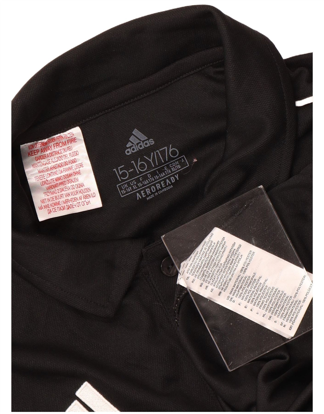 Polo ADIDAS Aeroready Niño 15-16 Años Negro Poliéster