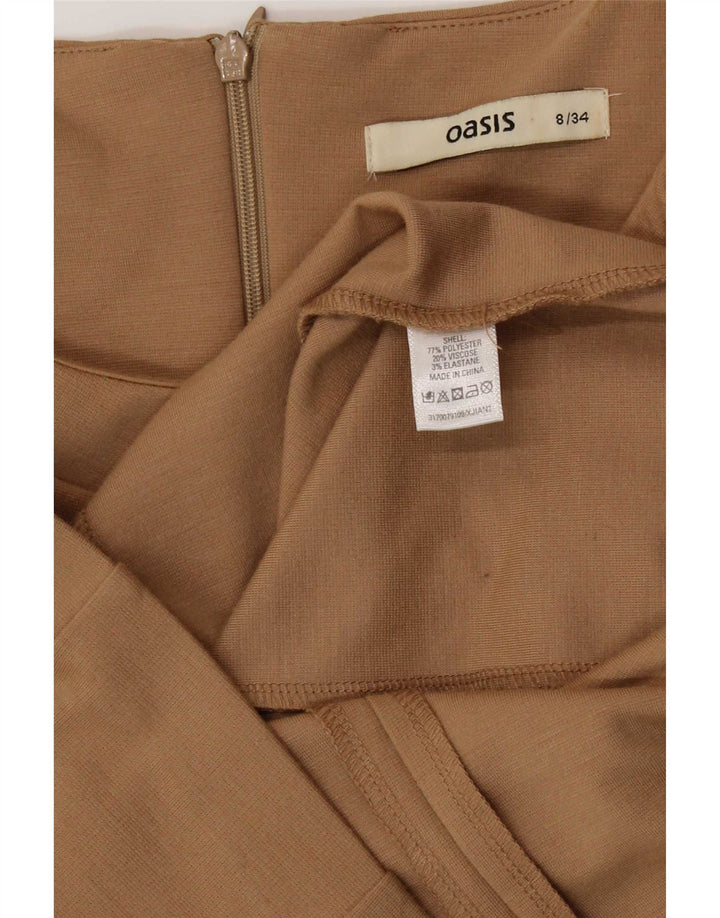 Vestido ajustado sin mangas para mujer Oasis UK 8 Small Marrón Poliéster