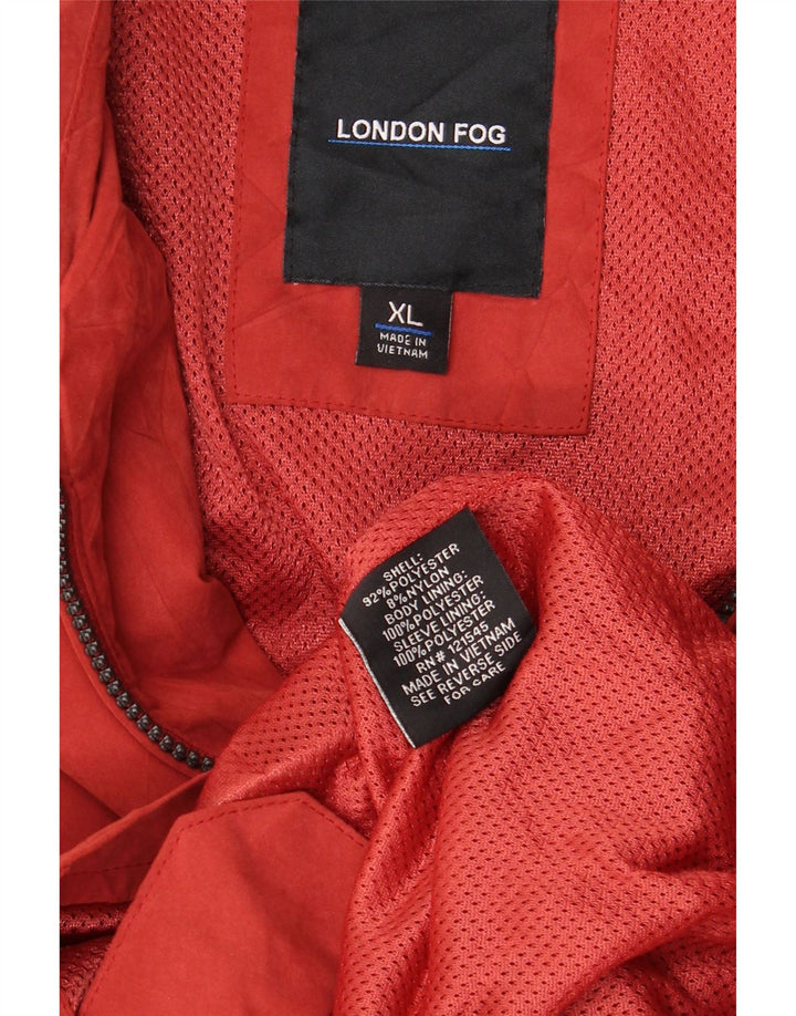 LONDON FOG Chaqueta Bomber para Hombre UK 42 XL Poliéster Rojo