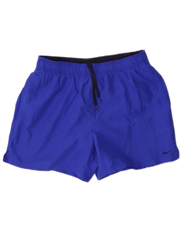 Nike - Pantalones cortos deportivos para hombre, poliéster azul grande
