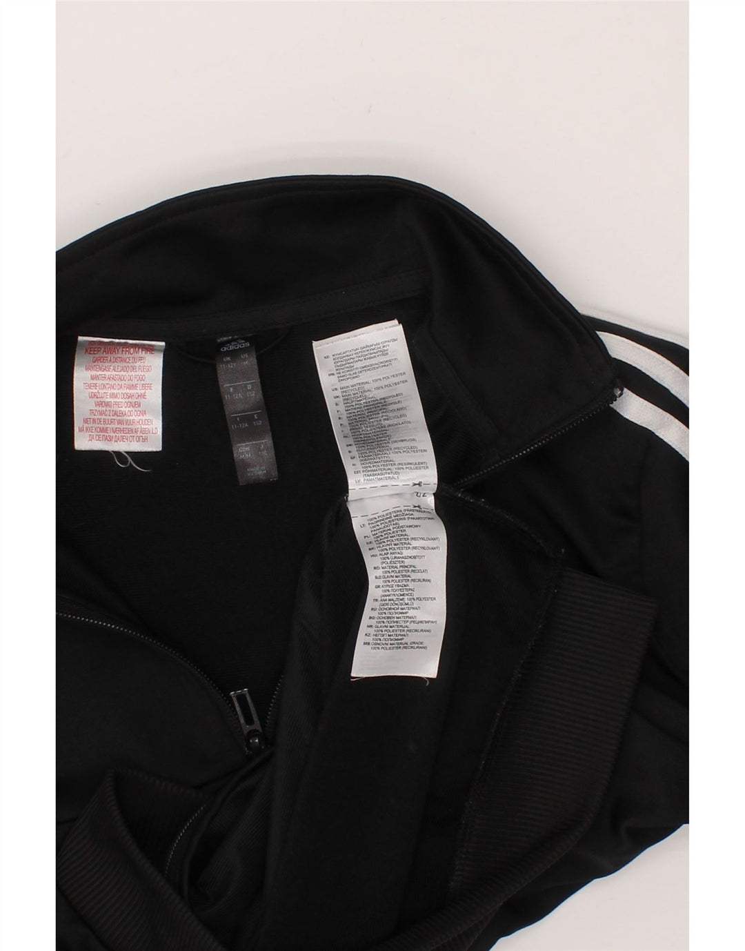ADIDAS Boys Aeroready Tracksuit Top Jacket 11-12 Years Black Polyester Vintage Adidas and Second-Hand Adidas from Messina Hembry 