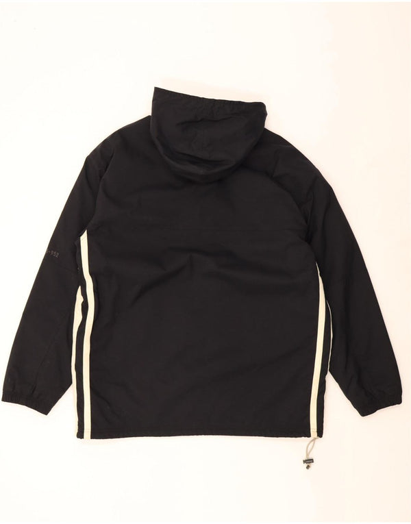 Nike Chaqueta cortavientos con capucha para hombre UK 42/44 Large Negro Colorblock Nylon
