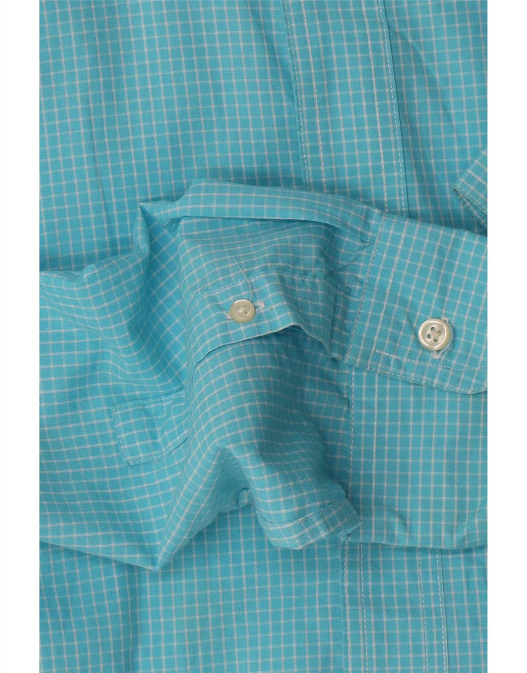 Chaps Camisa de fácil cuidado para hombre XL Algodón a cuadros azules