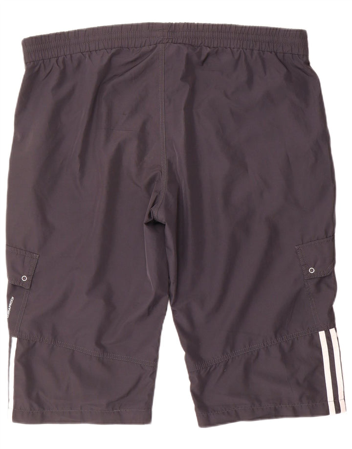 Adidas Pantalones cortos deportivos para mujer UK 22 2XL Gris Poliéster