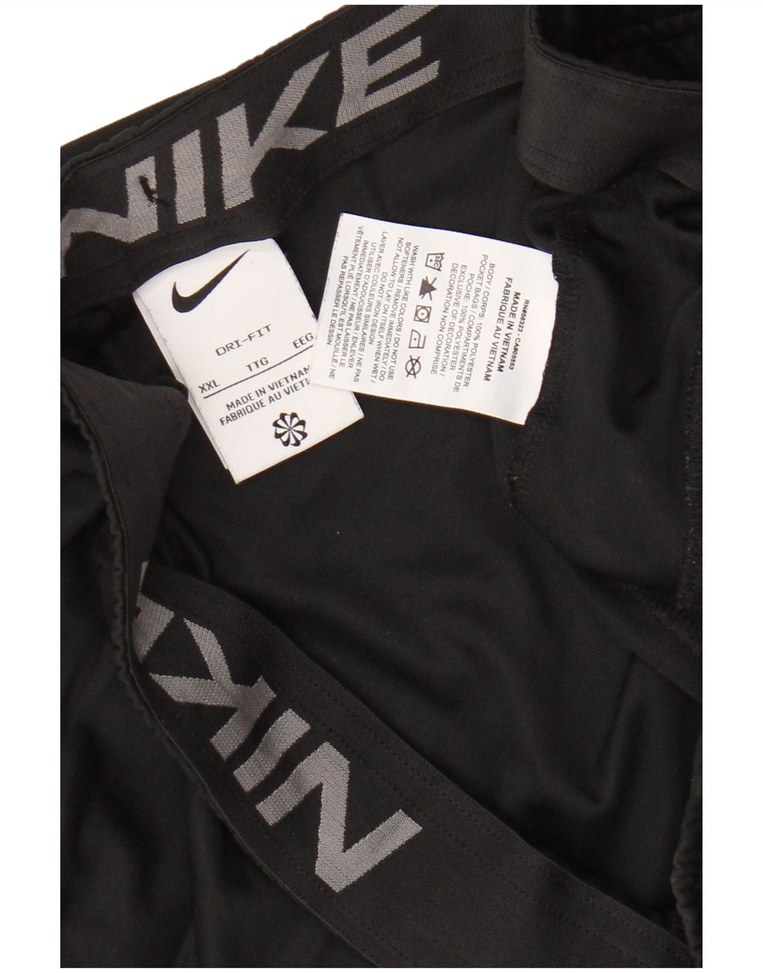 Nike Dri Fit Graphic - Pantalones cortos deportivos para hombre, talla 2XL, poliéster negro