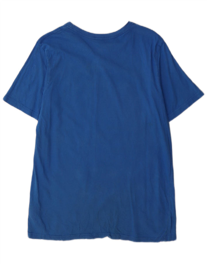 Adidas - Camiseta gráfica para hombre, talla grande, algodón azul