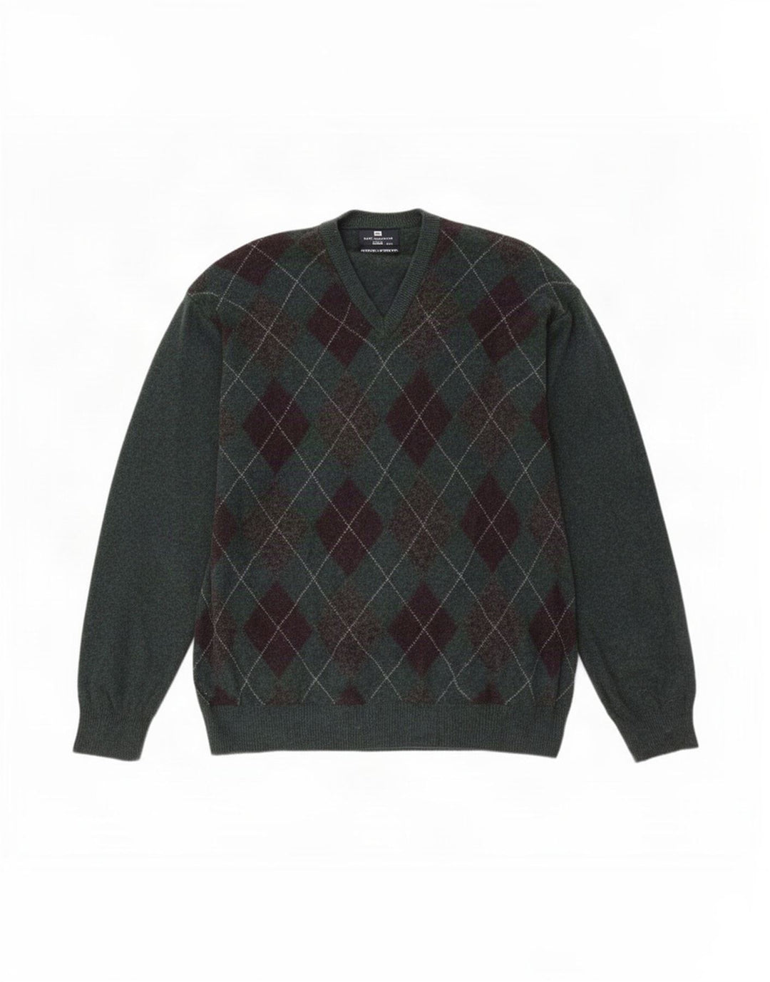 Marks & Spencer - Jersey para hombre, color azul, con cuello en V, talla 2XL, color verde