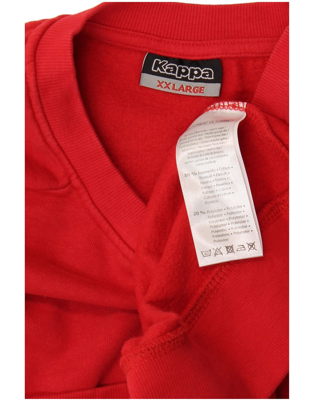 KAPPA Sudadera gráfica para hombre Jumper 2XL Algodón rojo