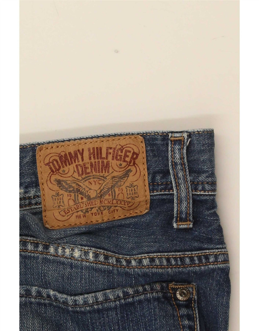 Tommy Hilfiger Vaqueros rectos regulares con cremallera Ryder para hombre W36 L32 Azul