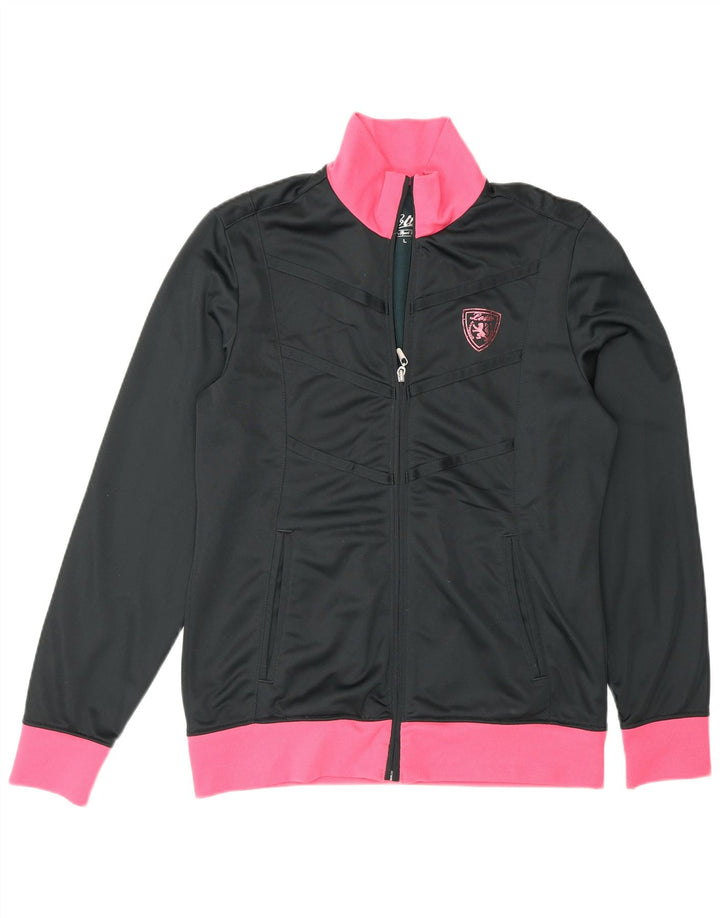 Lotto Chaqueta de chándal para mujer UK 40 Grande Poliéster con bloques de color negro