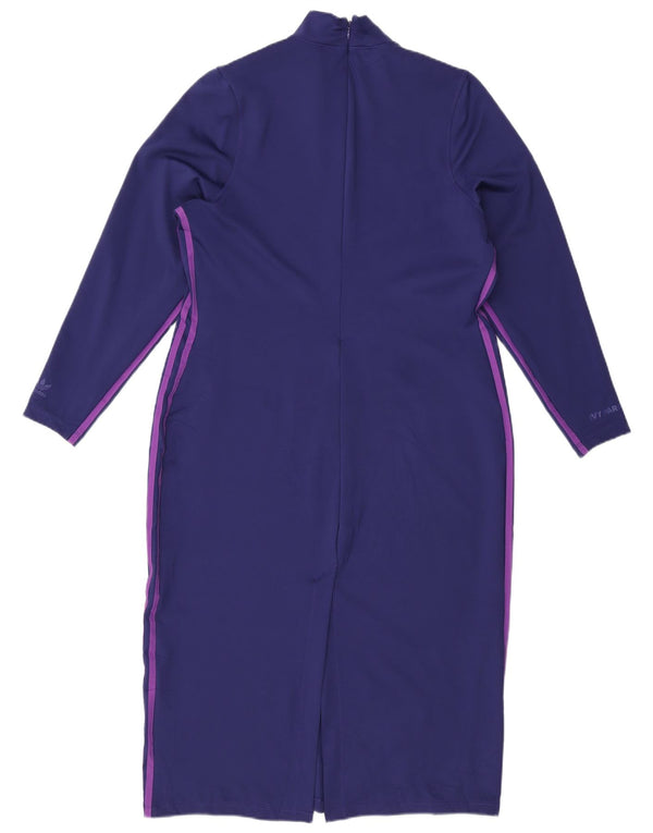 ADIDAS Vestido largo de manga larga Ivy Park para mujer UK 24/26 2XL Azul marino