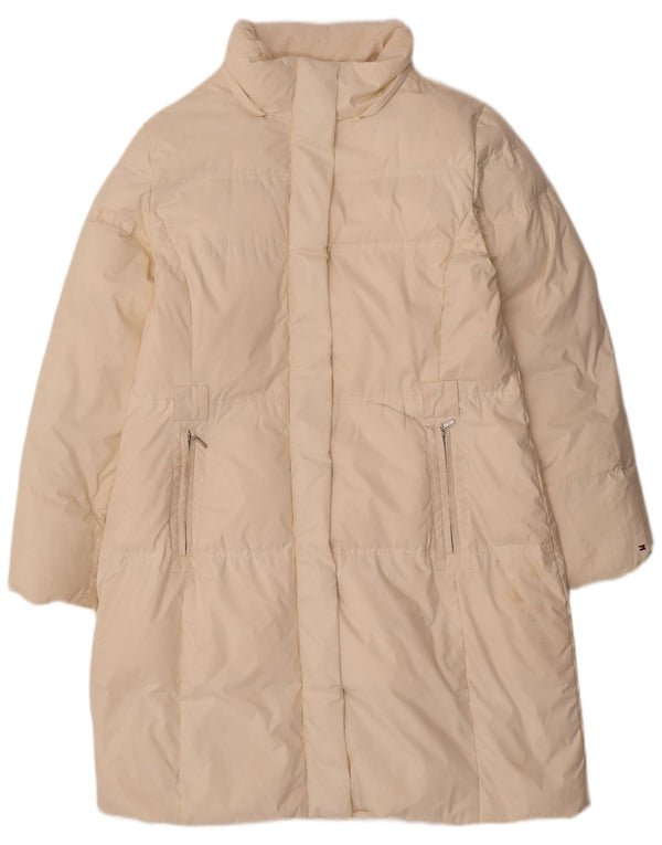 Tommy Hilfiger Abrigo acolchado para mujer UK 40 XL Poliéster blanco