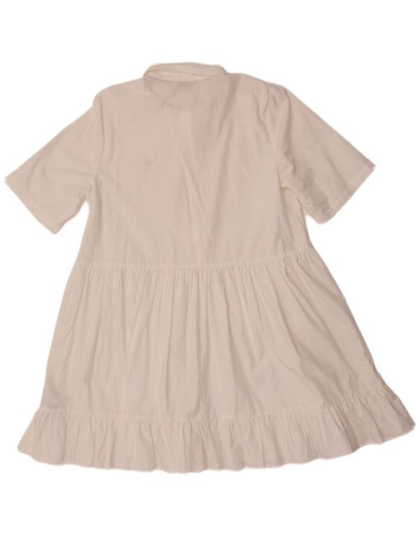 Tommy Hilfiger Vestido acampanado para mujer UK 44 Grande Algodón blanco