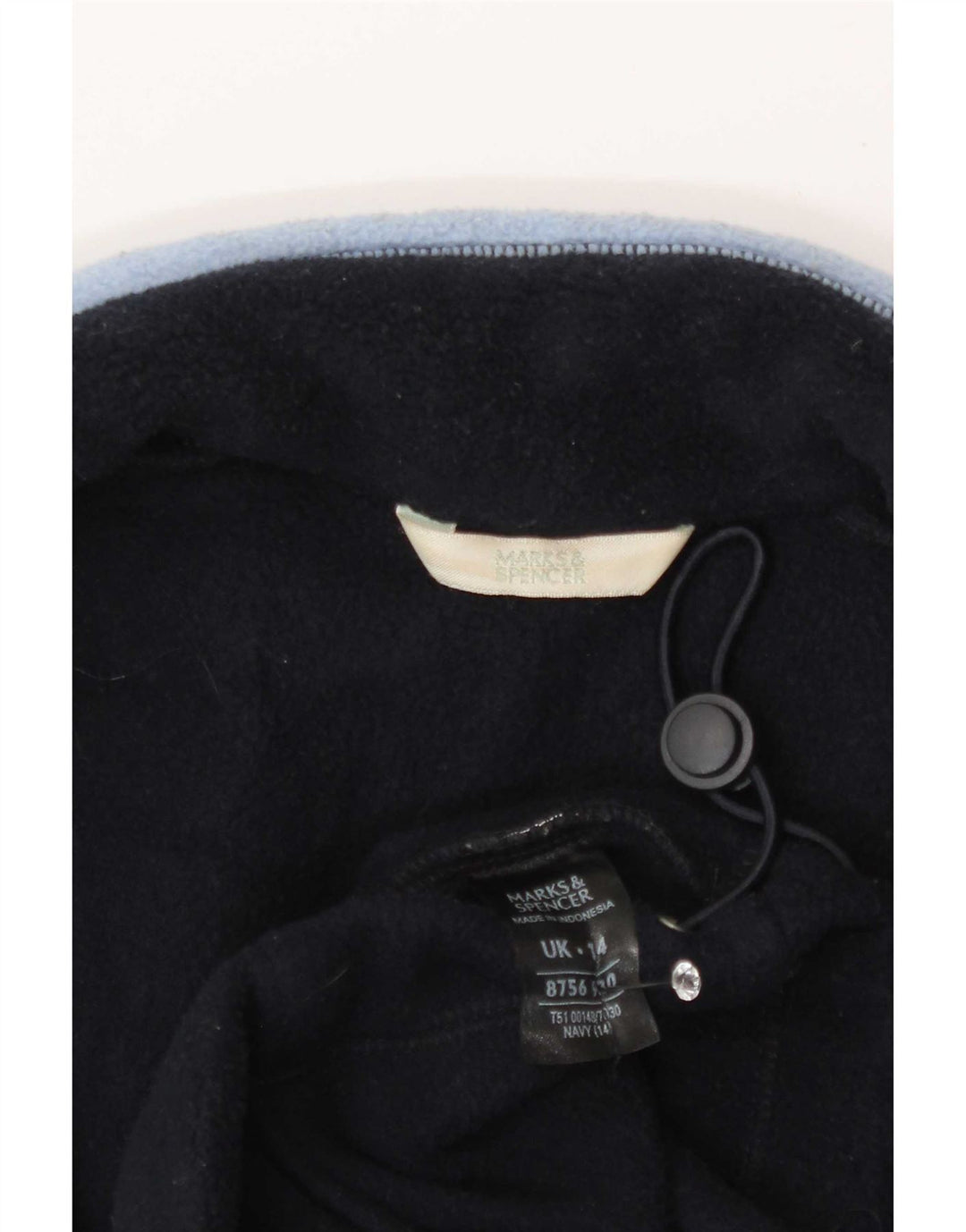 Marks & Spencer Chaqueta polar para mujer UK 44 Grande Azul marino Poliéster