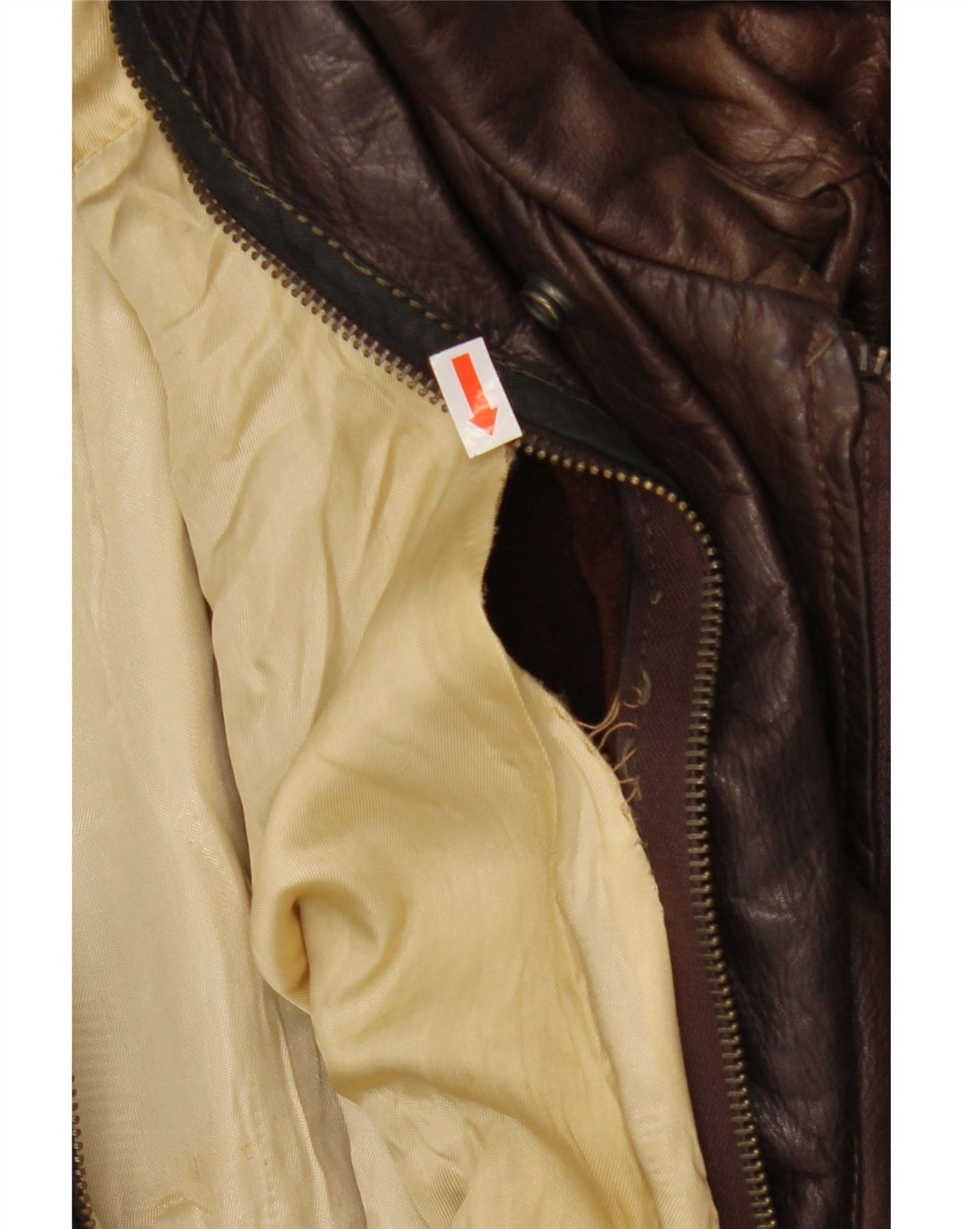 VINTAGE Chaqueta de cuero para hombre Reino Unido 42 XL Marrón