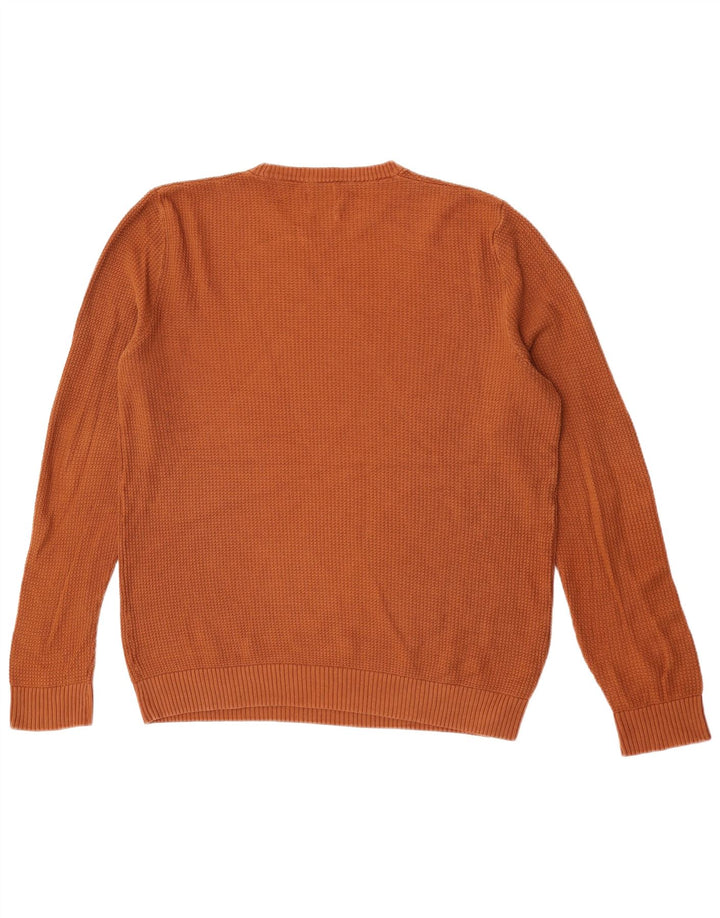 Zara Hombre Jersey Cuello Redondo Jersey Grande Algodón Marrón