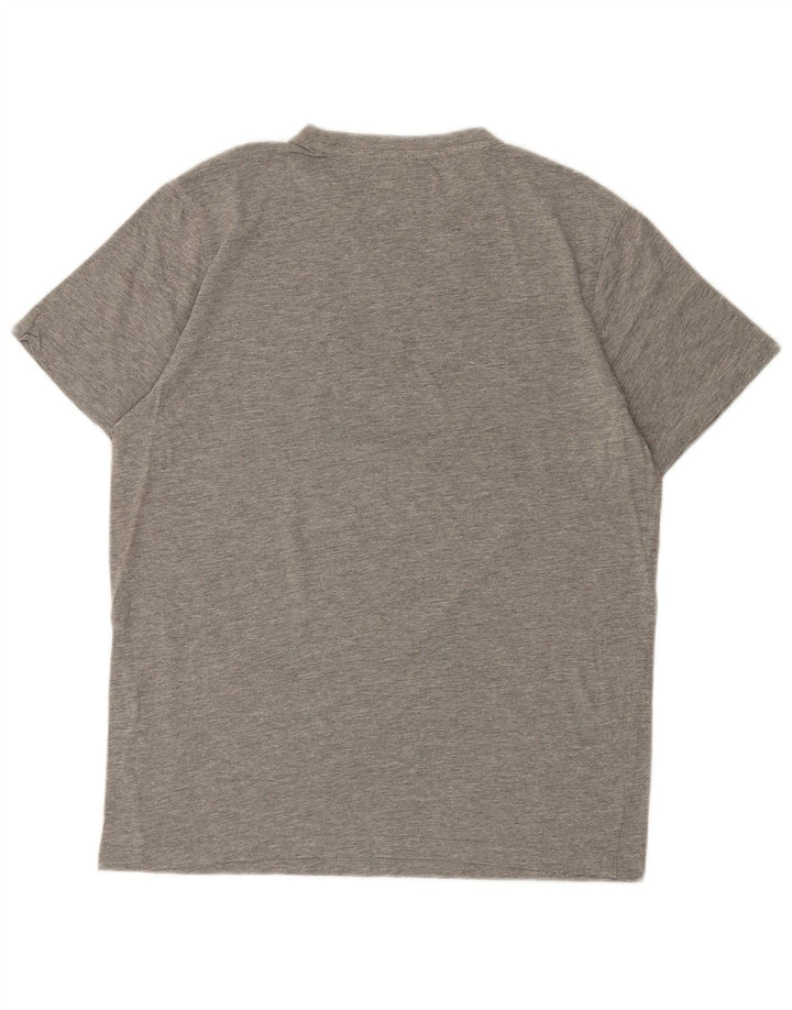 KAPPA Mens Graphic T-Shirt Top Large Grey Cotton