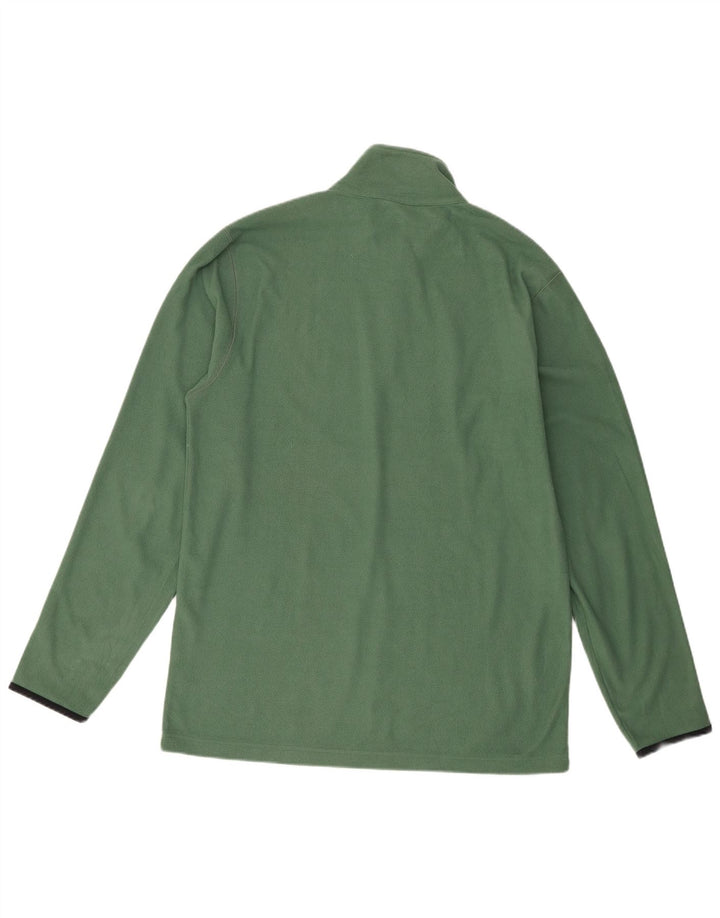 Champion Jersey de forro polar con cuello y cremallera para hombre 2XL Poliéster verde