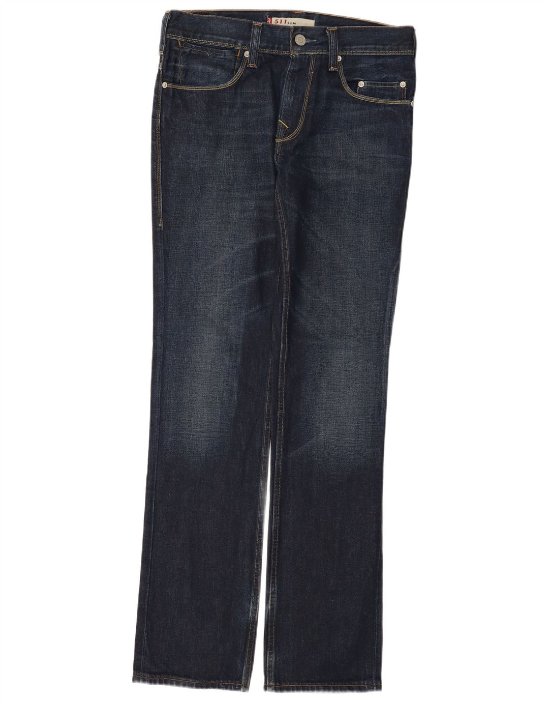 Levi's Mujer 511 Slim Jeans W33 L34 Algodón Azul Marino