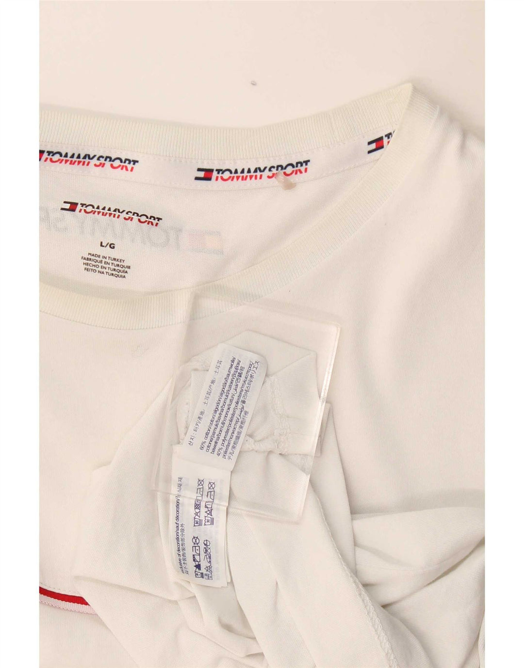 Tommy Hilfiger - Camiseta para hombre, talla grande, algodón blanco
