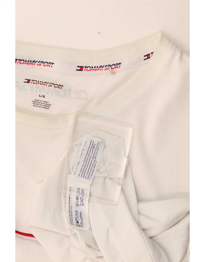 Tommy Hilfiger - Camiseta para hombre, talla grande, algodón blanco