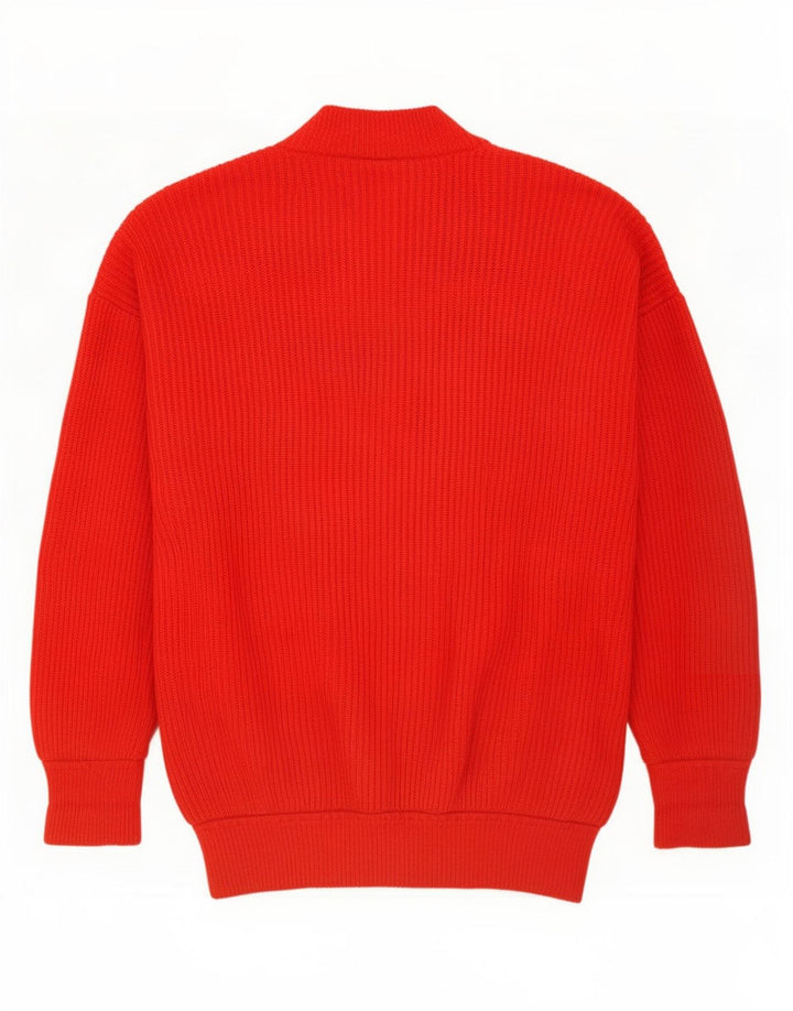 Highlander Cárdigan para hombre de cachemir naranja mediano