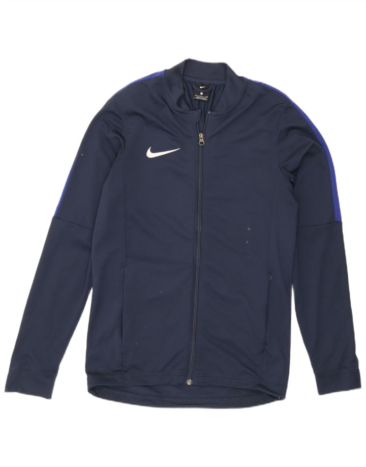 Nike Mens Chándal Top Chaqueta Pequeña Azul Marino Poliéster Deportes
