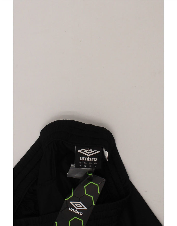 UMBRO Boys Sport Shorts 11-12 Years Black Polyester Vintage Umbro and Second-Hand Umbro from Messina Hembry 