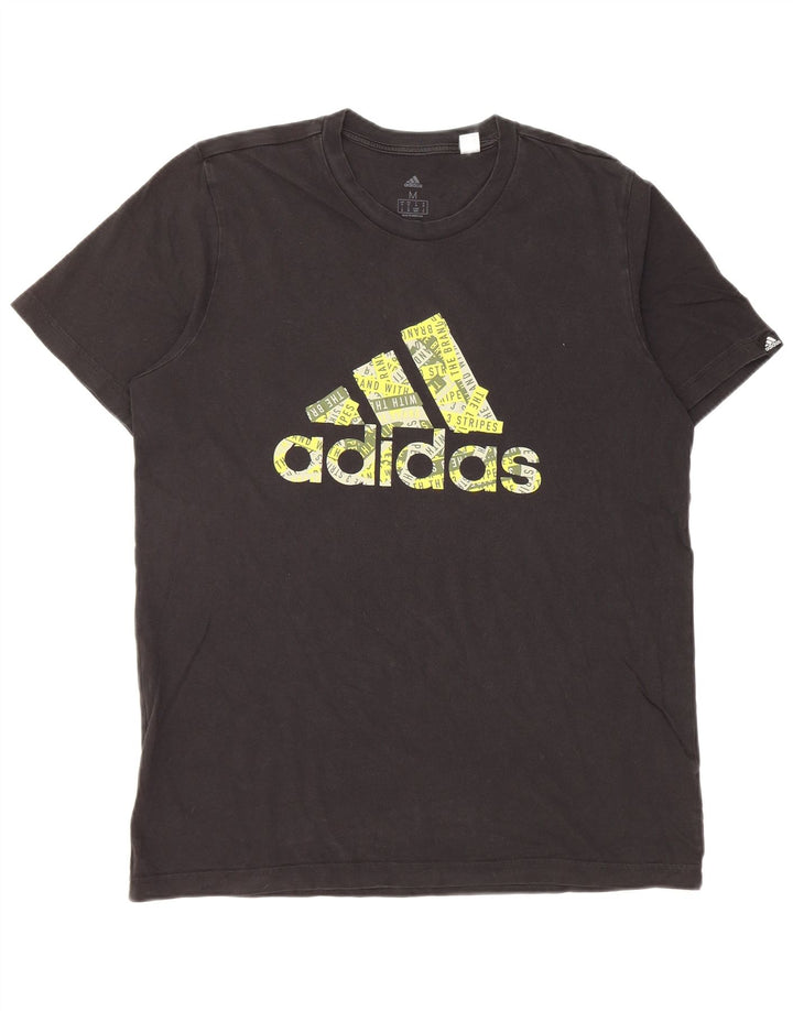 Adidas - Camiseta gráfica para hombre, talla mediana, algodón negro