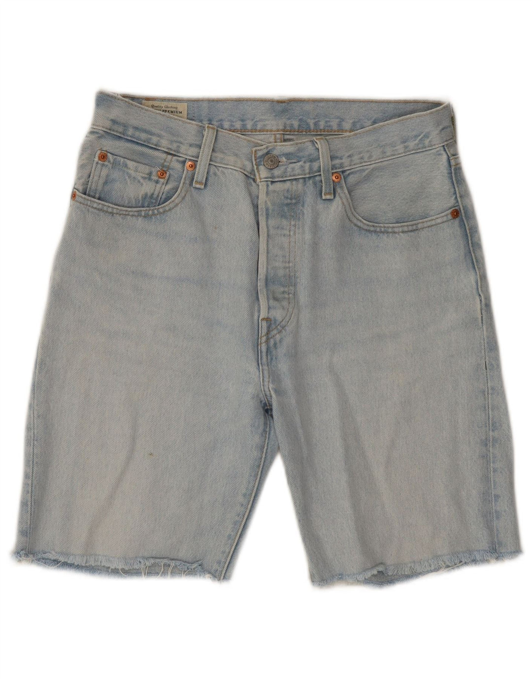 LEVI'S Mens 501 Denim Shorts W28 Algodón Azul Medio