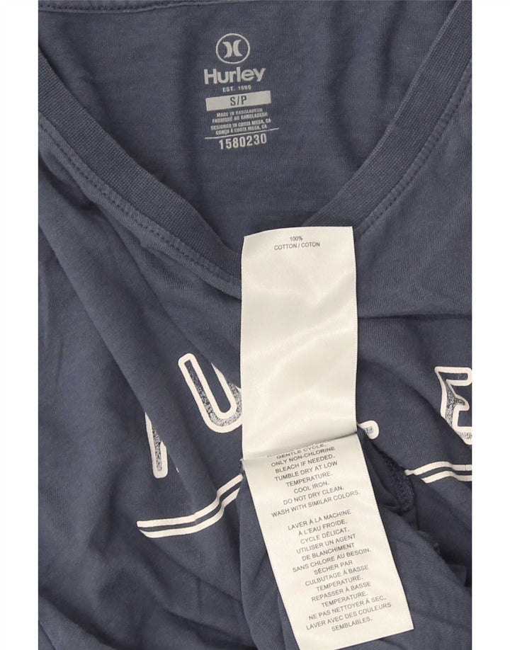 Hurley - Camiseta gráfica para hombre, talla pequeña, algodón azul marino