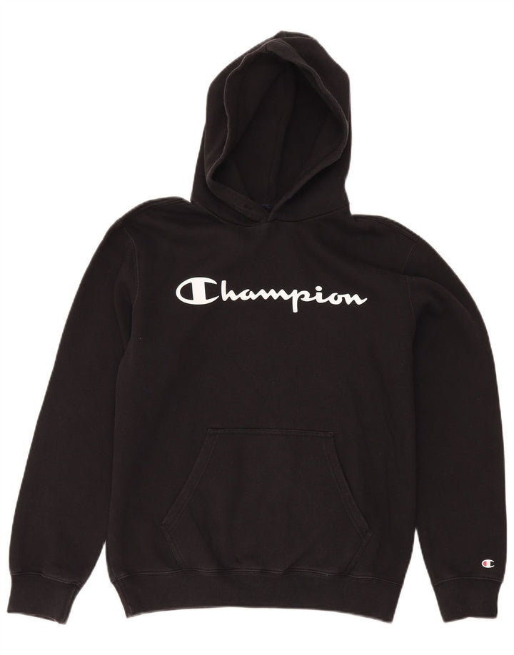 Champion Sudadera Con Capucha Gráfica Para Hombre Jersey De Algodón Negro Mediano