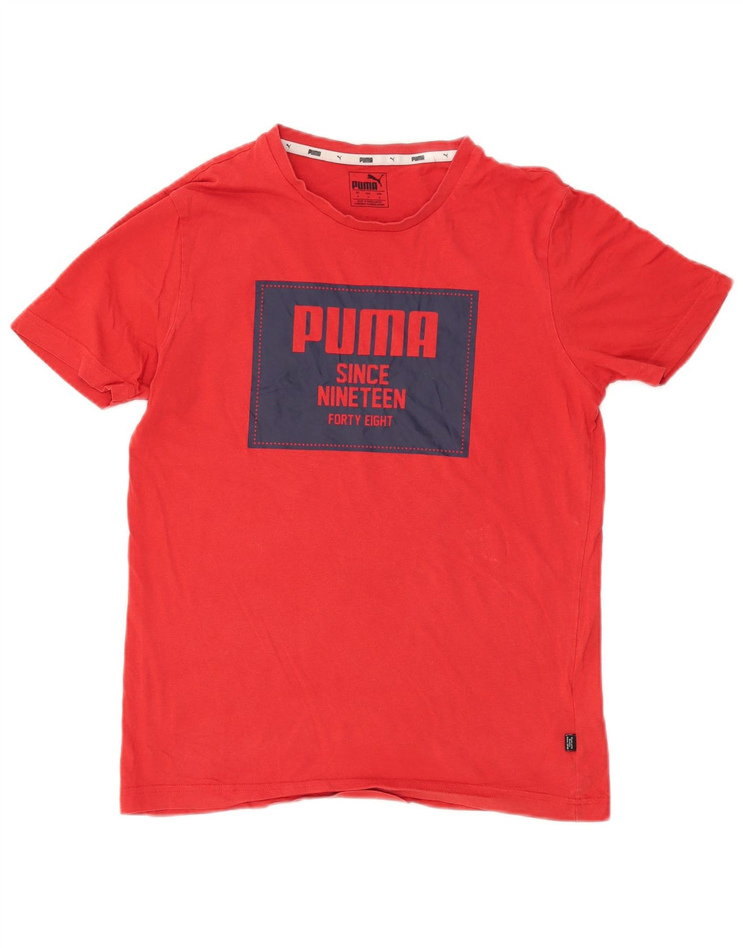 Puma Camiseta gráfica para hombre Top Small Red Cotton