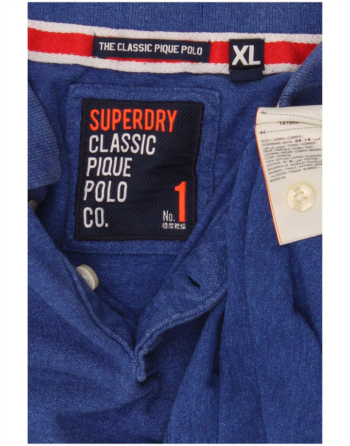 Superdry Polo Hombre XL Algodón Azul