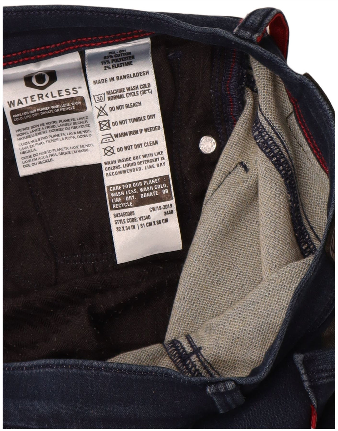 Vaqueros Levi's Hombre Slim W32 L31 Algodón Azul Marino
