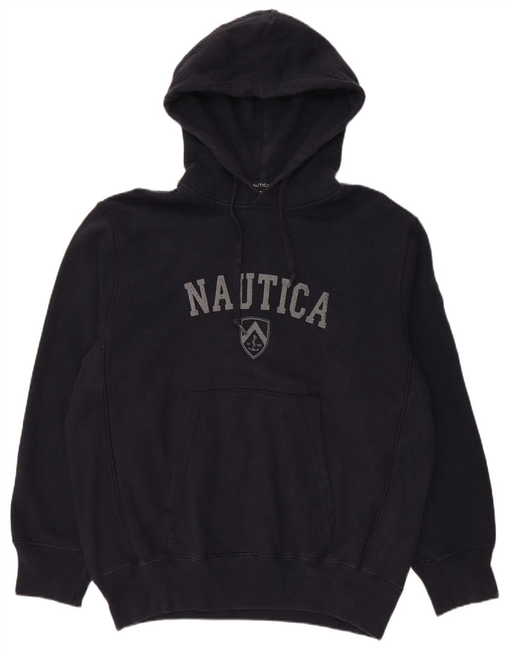 NAUTICA Jersey con capucha gráfica para hombre de algodón azul marino mediano