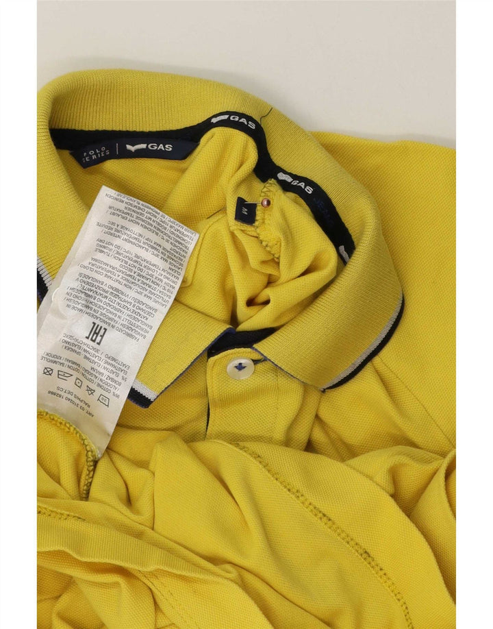 Polo Gas Hombre De Algodón A Rayas Amarillo Medio
