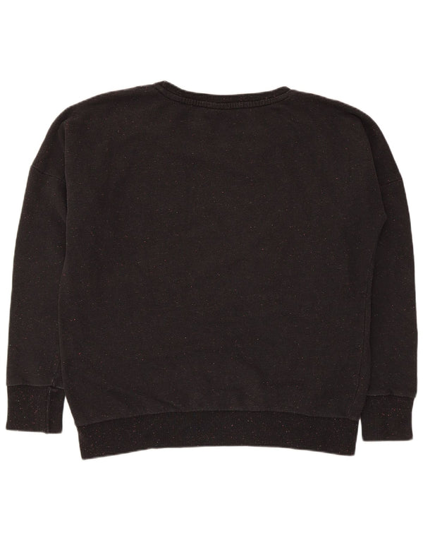 Puma - Sudadera extragrande para mujer, talla 40, talla grande, algodón moteado negro