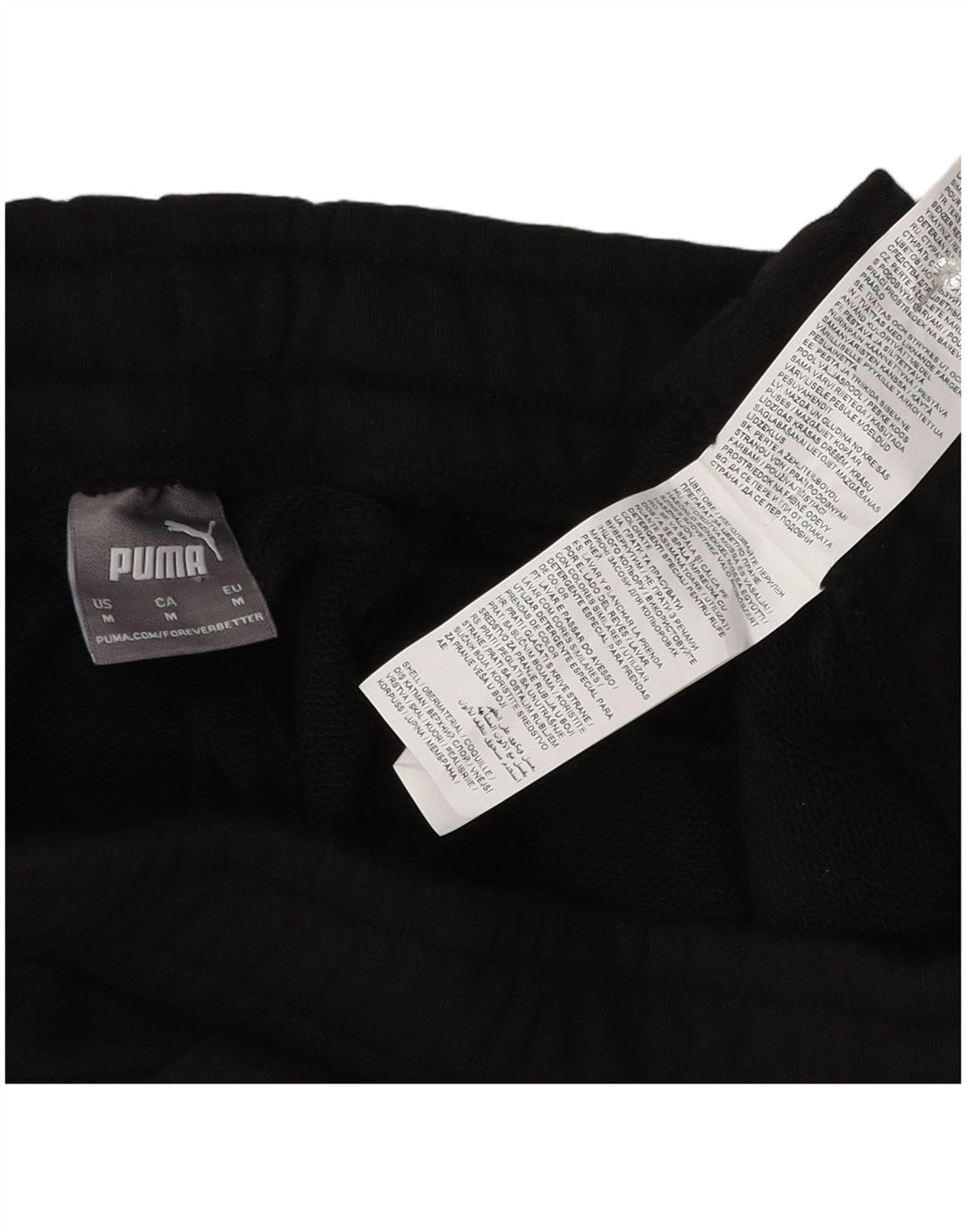 Pantalones cortos deportivos Puma para hombre de algodón negro mediano