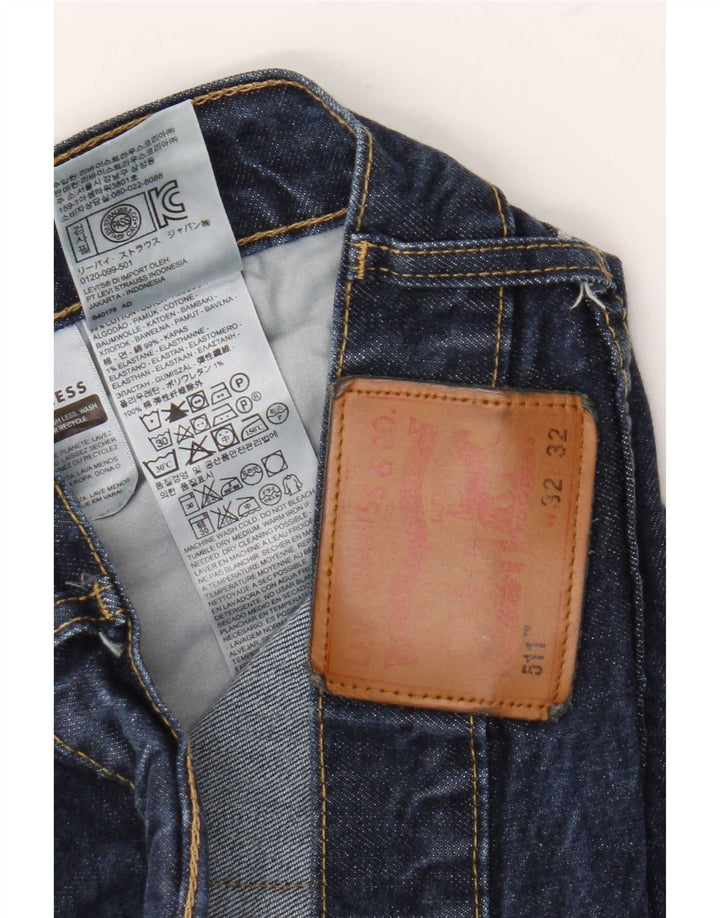 Levi's Hombre 511 Slim Jeans W32 L32 Algodón Azul Marino