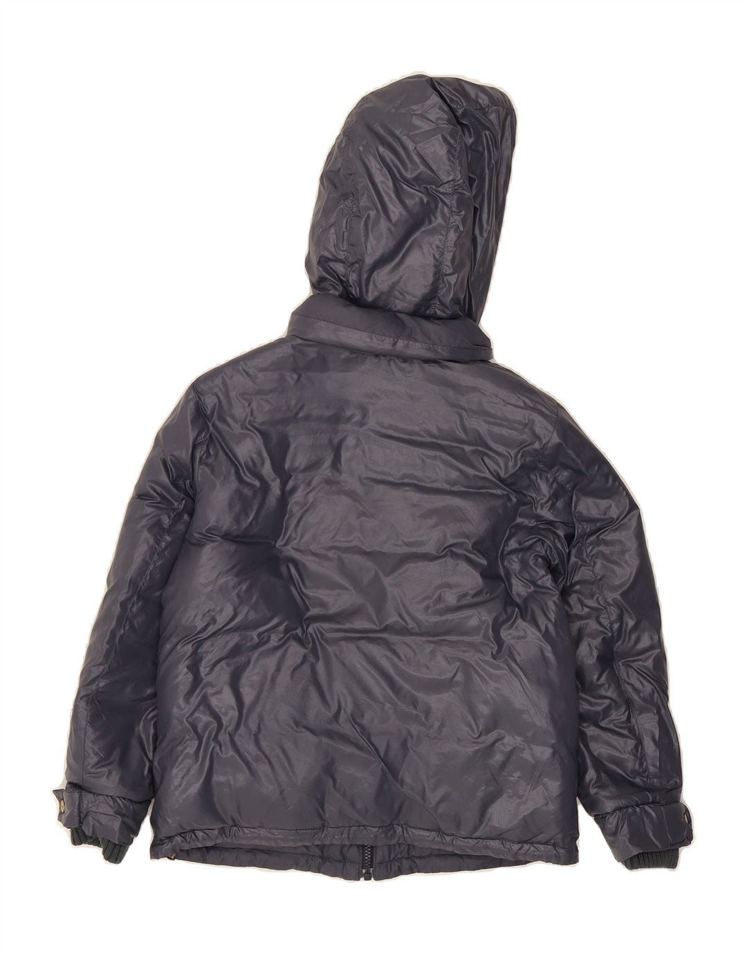 ADD Girls Hooded Reversible Padded Jacket 11-12 Years 2XS Grey Polyester Vintage ADD and Second-Hand ADD from Messina Hembry 