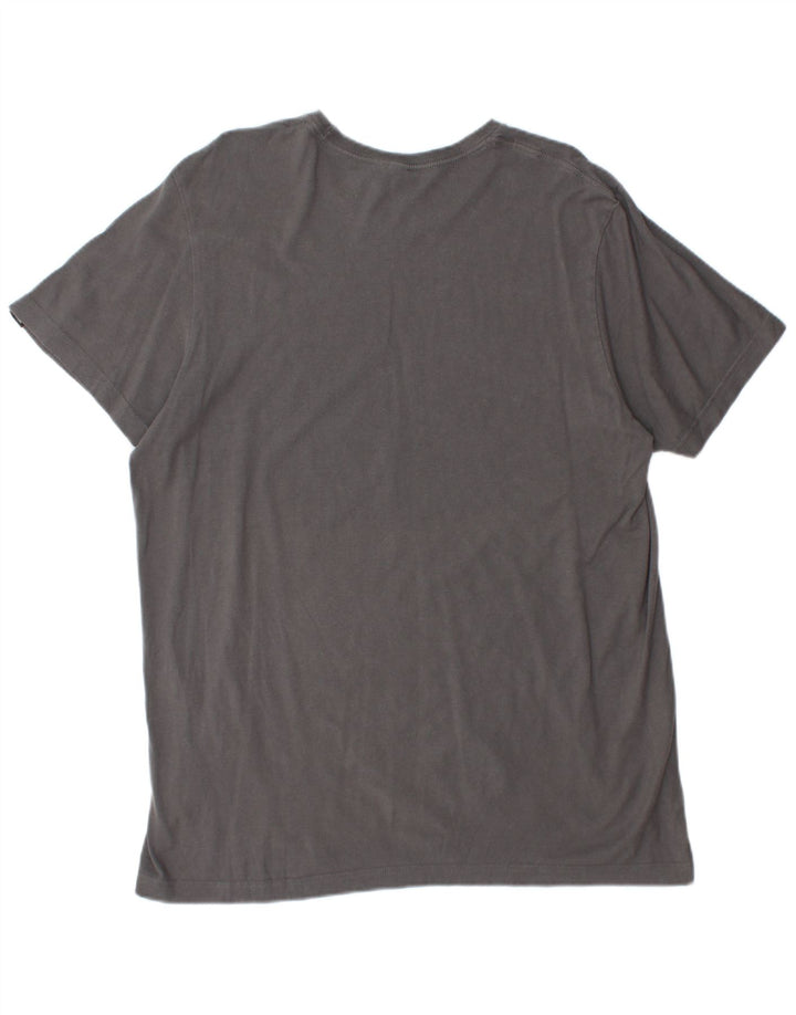 Adidas Camiseta Gráfica De Tres Rayas Para Hombre Top Algodón Gris Medio