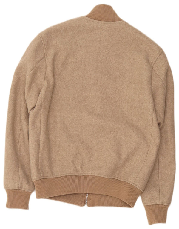 Zara Mens Bomber Jacket UK 36 Small Beige