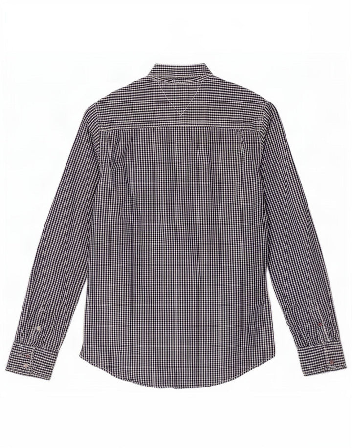 Camisa Tommy Hilfiger para hombre grande de algodón a cuadros azul marino