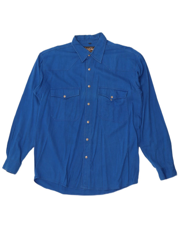 Camisa Fieldwork Hombre Algodón Azul Medio