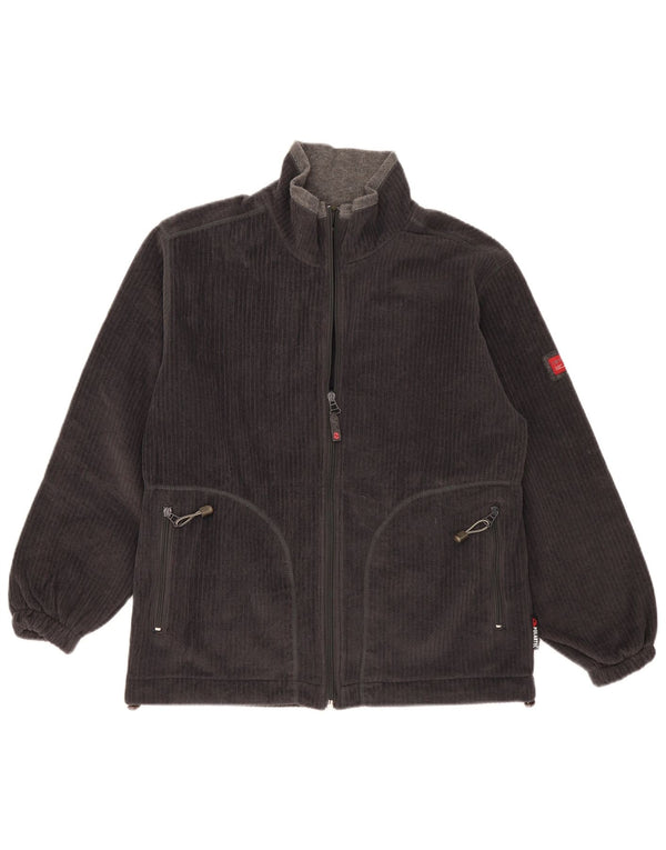 Invicta Mens Velour Chándal Top Chaqueta Pequeña Gris Poliéster