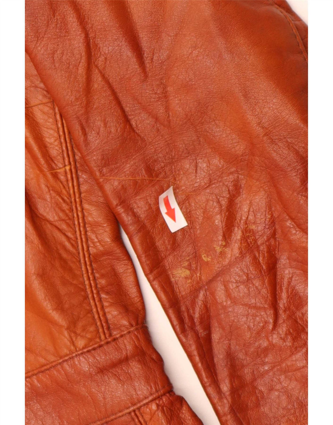 Vintage Hombres Reino Unido 34 XS Cuero Marrón